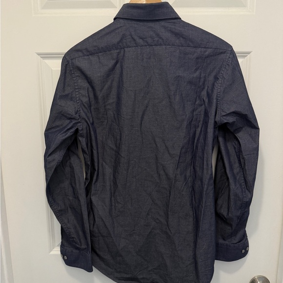 Calvin Klein Navy Casual Button-Down Shirt - Picture 4 of 4